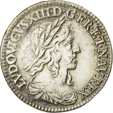 Monnaie, France, Louis XIII, 1/12 Écu, 2e poinçon de Warin, buste drapé et