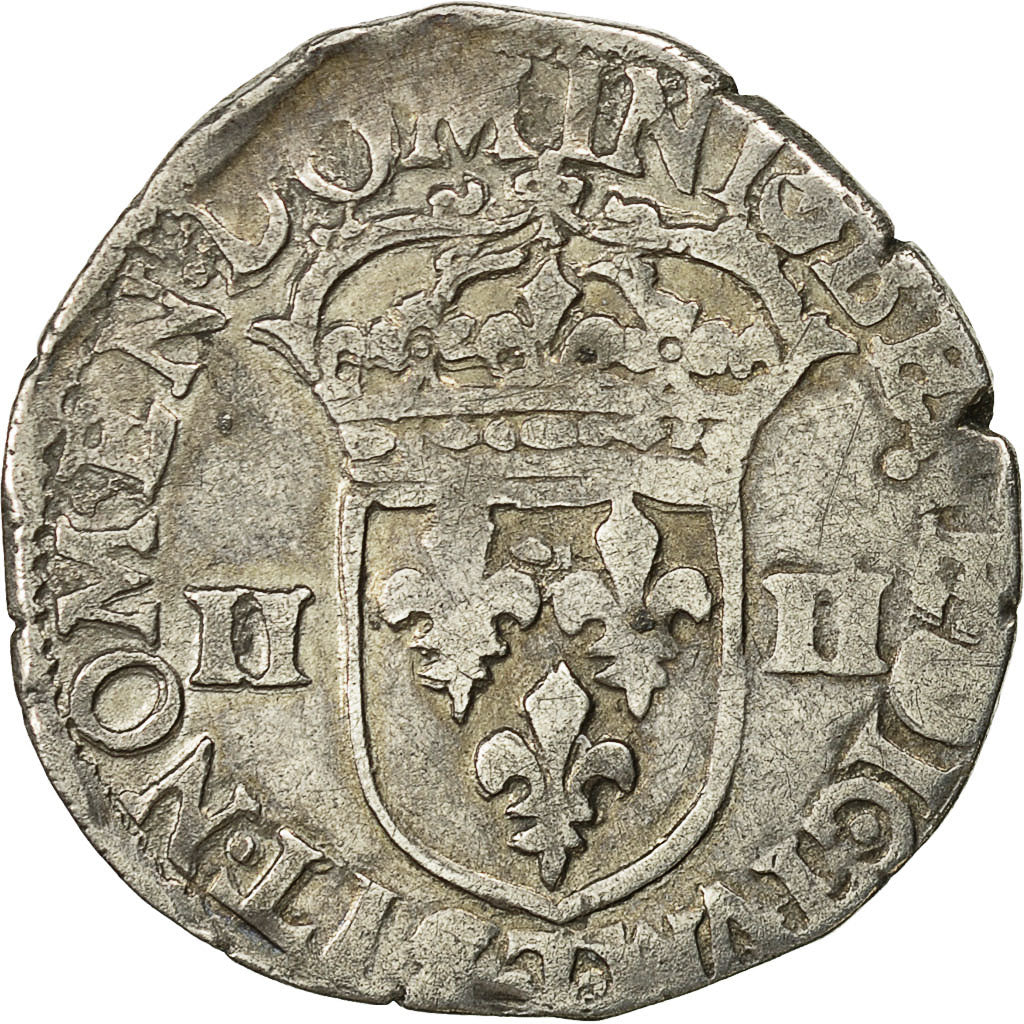 Münze, Frankreich, Louis XIII, 1/4 Ecu, Nantes, S+, Silber, Gadoury:27