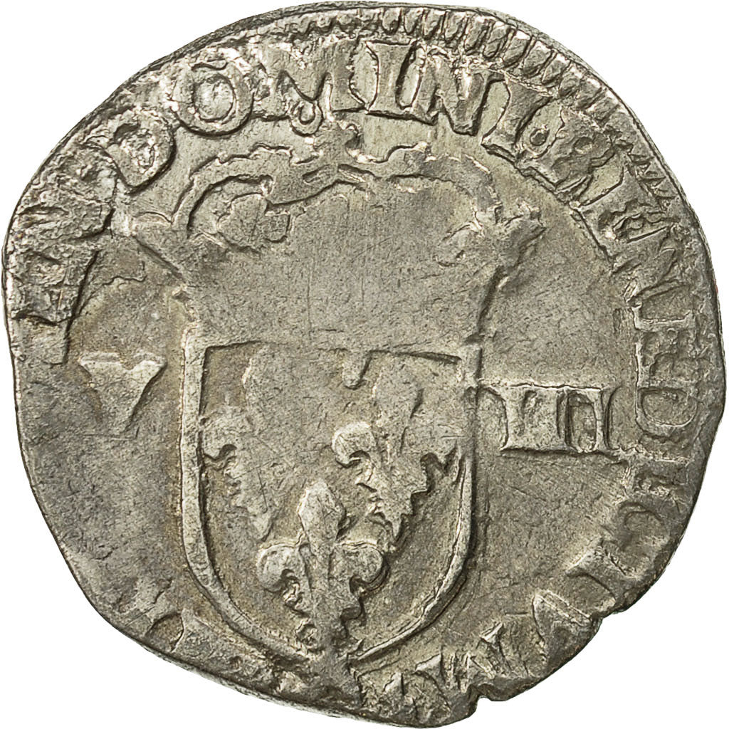 Münze, Frankreich, Henri IV, 1/8 Ecu, 1608, Rennes, S+, Silber, Sombart:4688