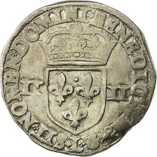 Monnaie, France, Henri IV, 1/4 Ecu, 1593, Bayonne, TTB, Argent, Sombart:4686