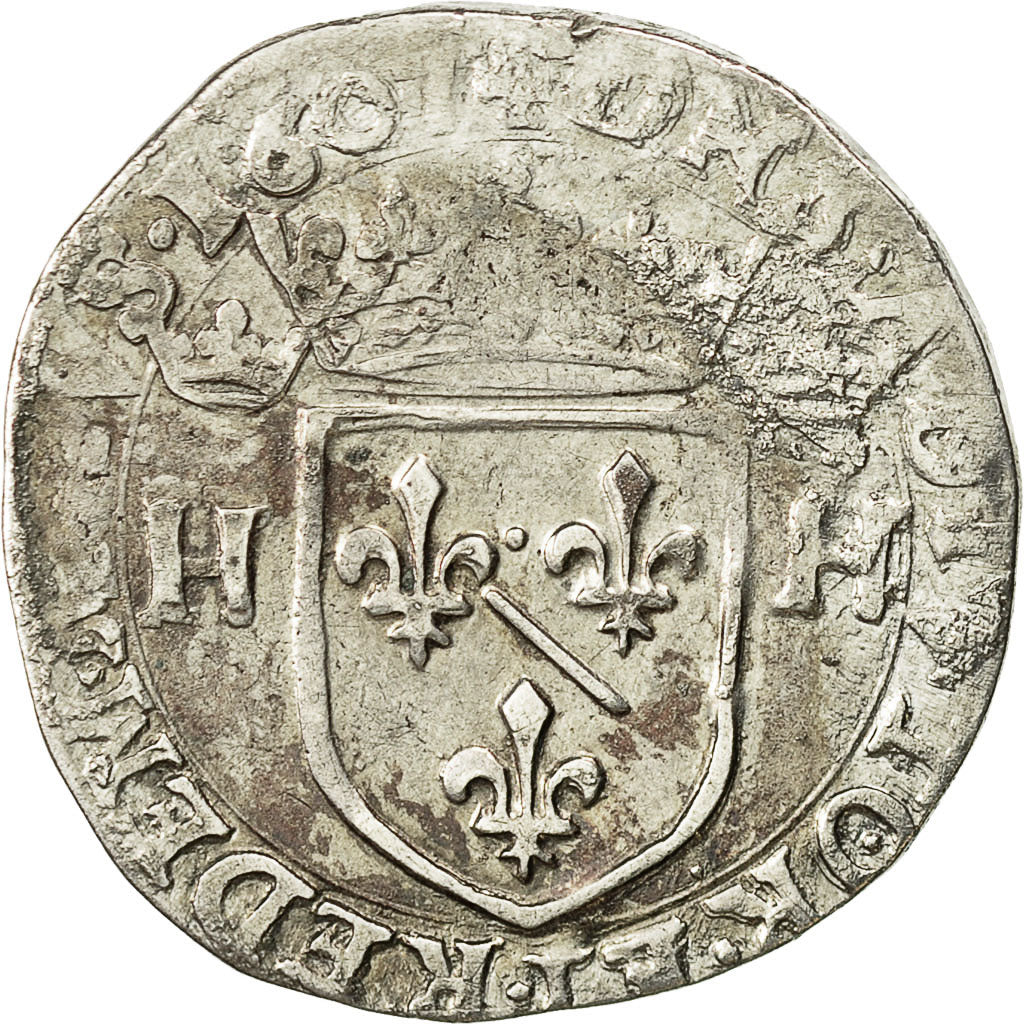 Moneta, STATI FRANCESI, DOMBES, Henri II de Montpensier, Teston, 1607, Trévoux