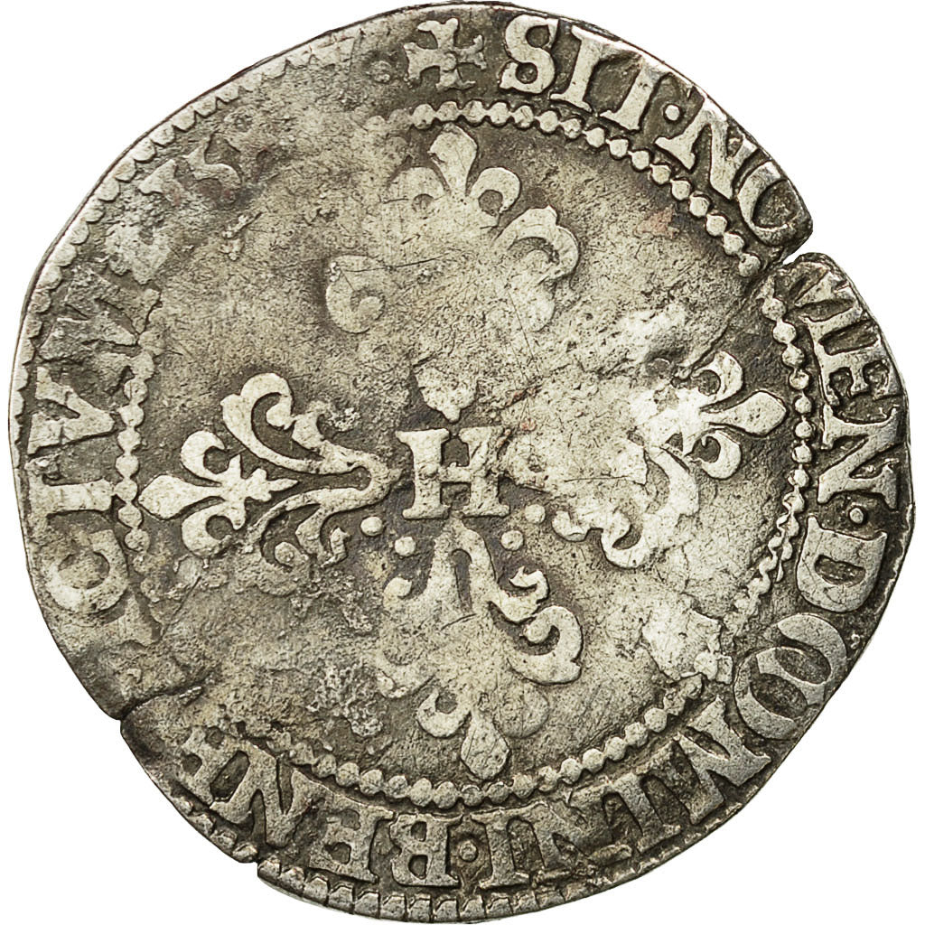 Münze, Frankreich, Henri III, Demi Franc, 1587, Saint Lô, S+, Silber