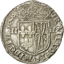Munten, Frankrijk, Henri IV, 1/4 Ecu, 1608, Saint Palais, ZF, Zilver, KM:31