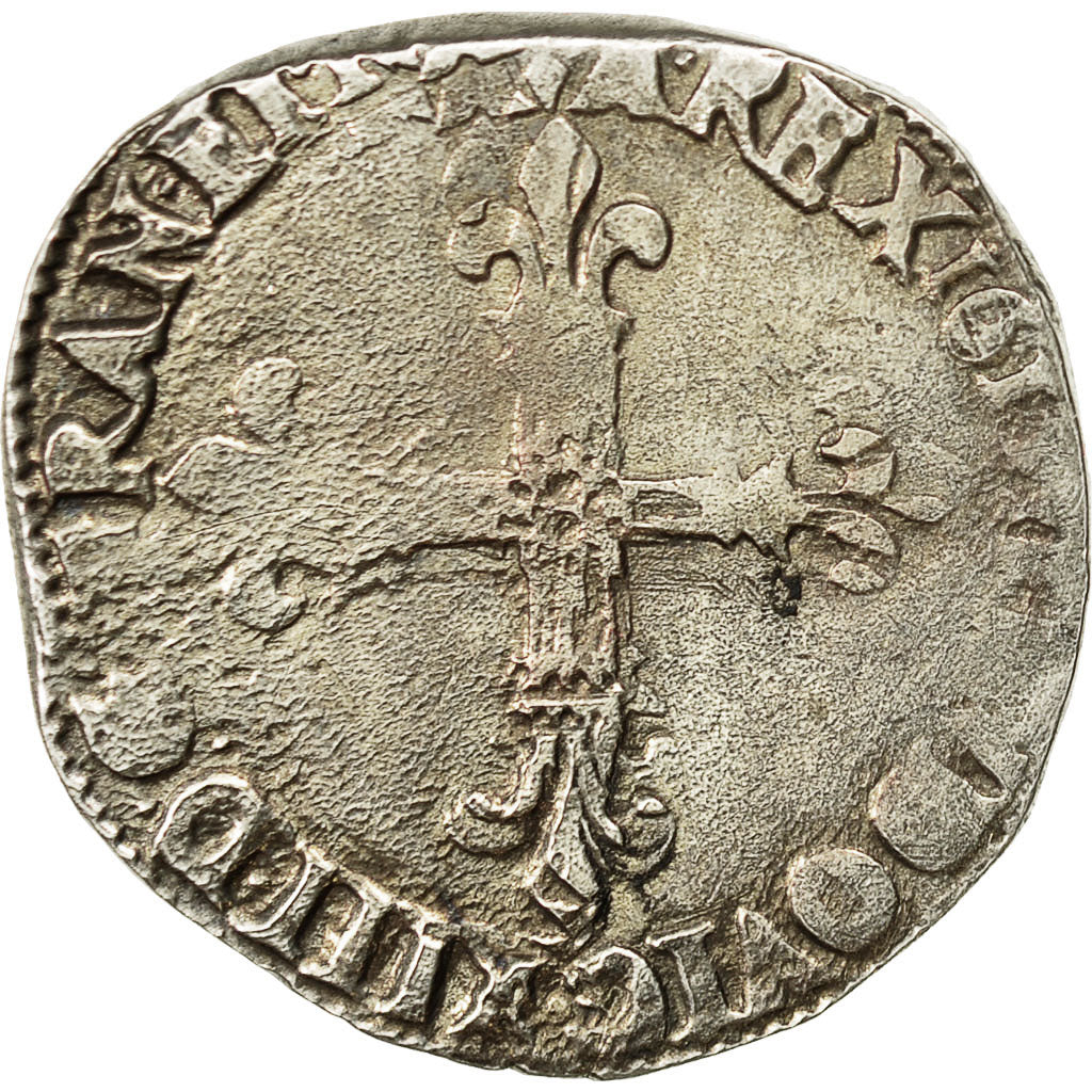 Monnaie, France, Louis XIII, 1/4 Écu à la croix, 1/4 Ecu, 1615, Angers, TB+