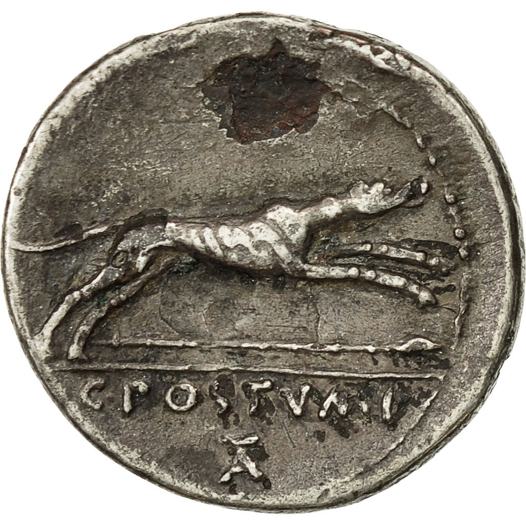 Coin, Postumia, Denarius, 74 BC, Rome, AU(55-58), Silver, Crawford:394/1a