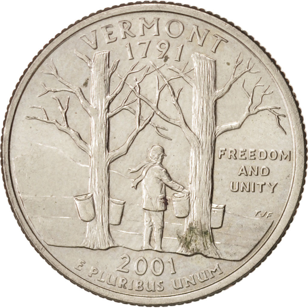 Coin, United States, Quarter, 2001, U.S. Mint, Denver, MS(63), Copper-Nickel