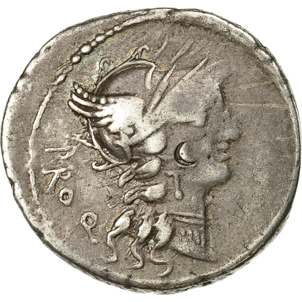 Coin, Manlia, Denarius, 82 BC, Rome, AU(50-53), Silver, Crawford:367/3