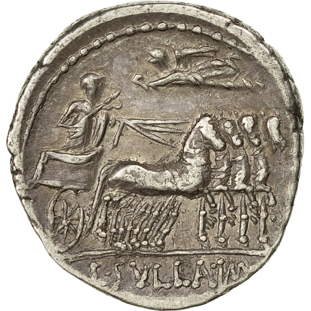 Coin, Manlia, Denarius, 82 BC, Rome, AU(50-53), Silver, Crawford:367/3