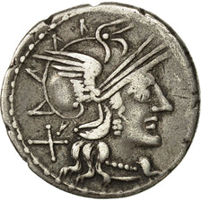 Coin, Annius, Denarius, 144 BC, Rome, AU(50-53), Silver, Crawford:221/1