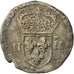 Monnaie, France, Henri III, 1/4 Ecu, 1589, Rennes, TB+, Argent, Sombart 4662