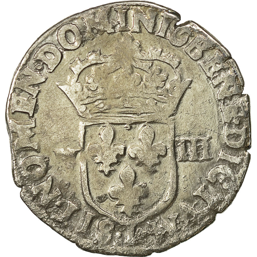 Coin, France, Henri IV, 1/8 Ecu, 1606, Nantes, EF(40-45), Silver, Sombart:4688