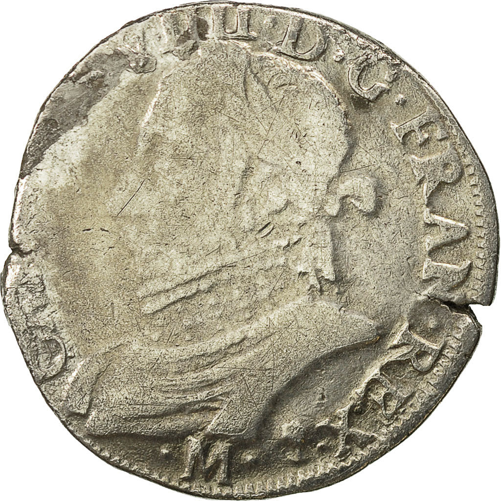 Coin, France, Charles IX, Teston, 1573, Toulouse, VF(20-25), Silver