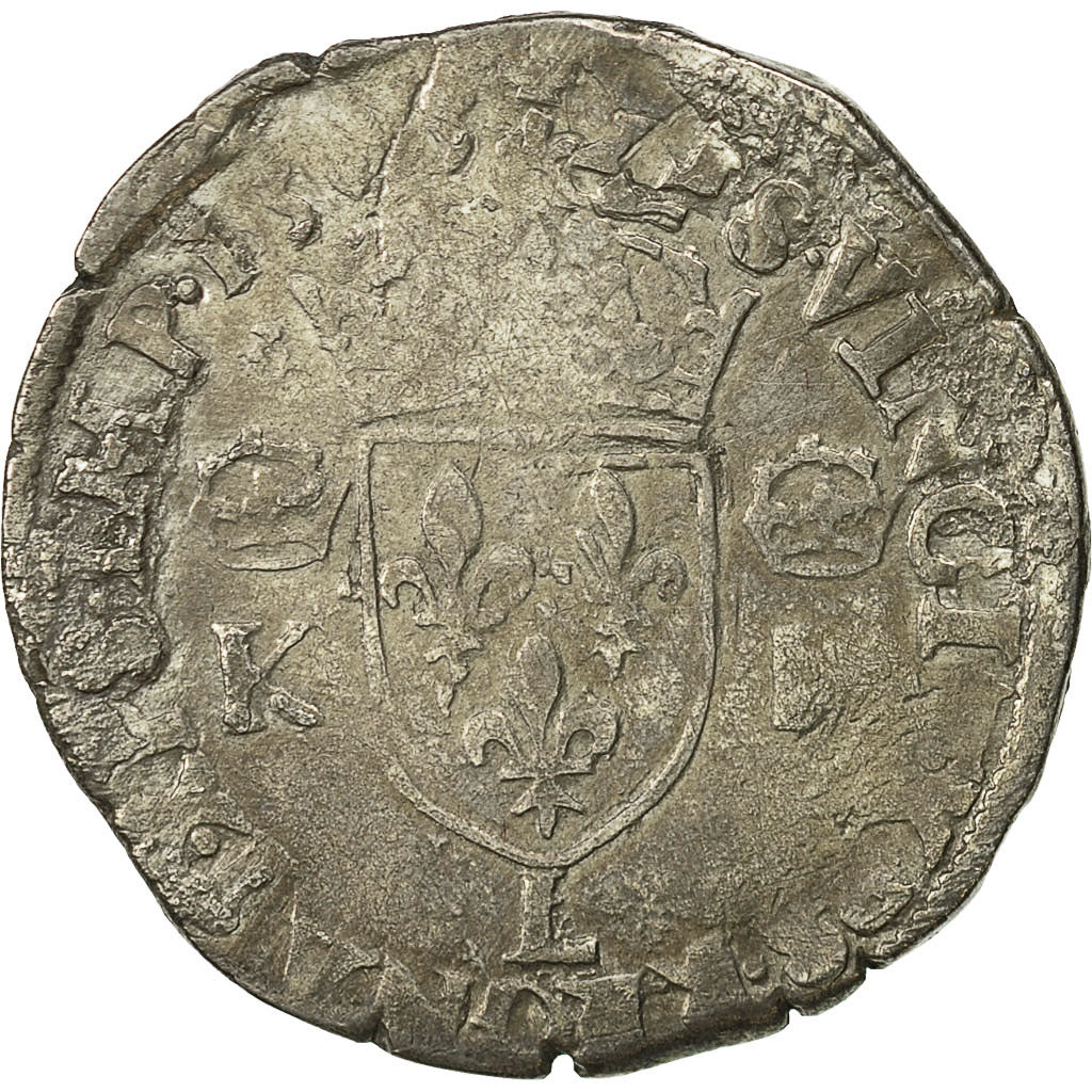 Moneda, Francia, Charles IX, Teston, 1565, Bayonne, BC+, Plata, Sombart:4610