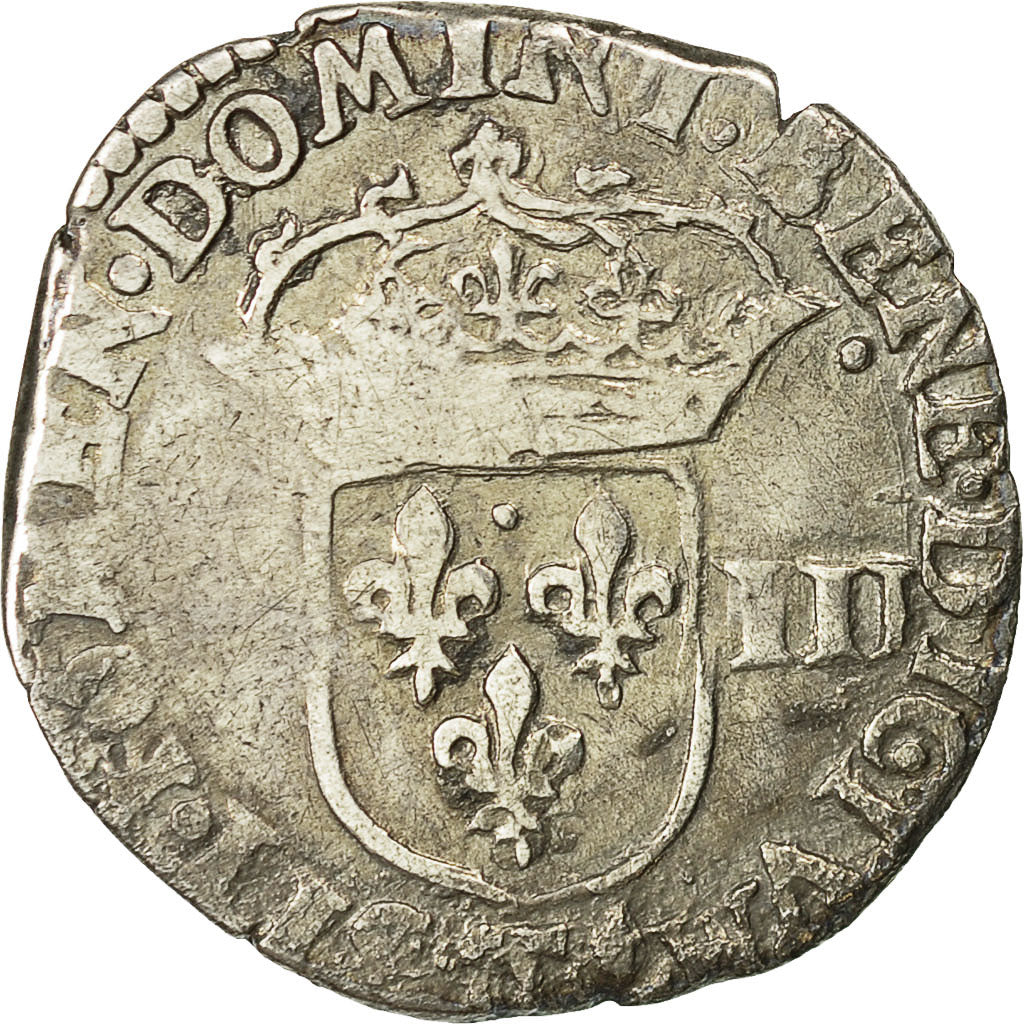 Coin, France, Louis XIII, 1/8 Écu à la croix, 1616, Nantes, Gadoury 23