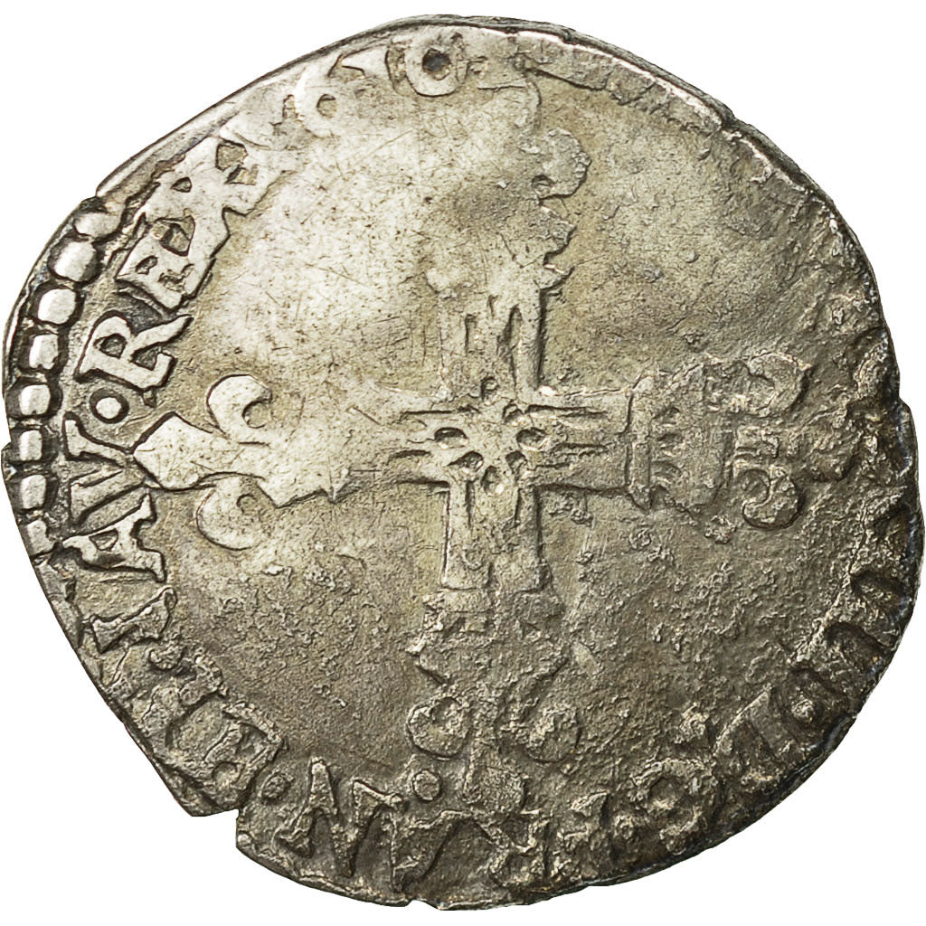 Coin, France, Louis XIII, 1/8 Écu à la croix, 1616, Nantes, Gadoury 23