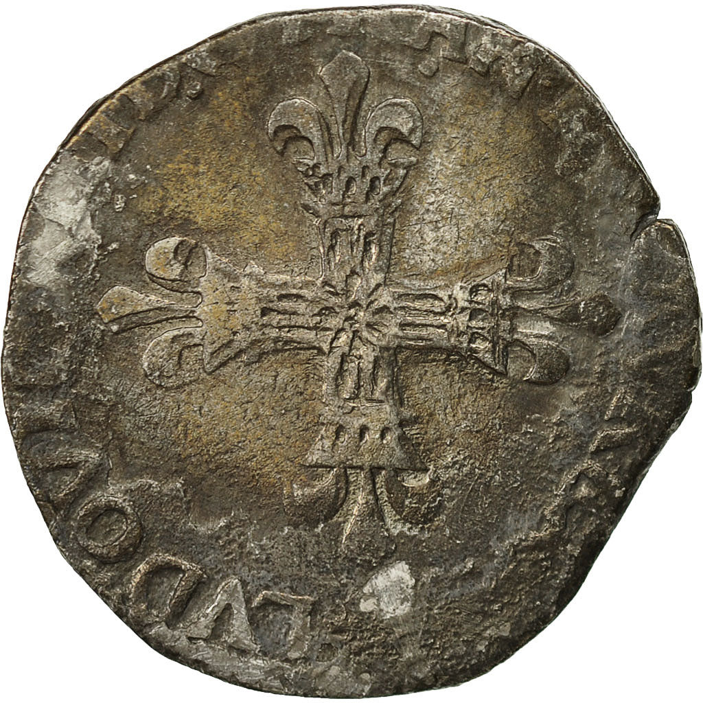 Coin, France, Louis XIII, 1/4 Ecu, Nantes, VF(30-35), Silver, Gadoury:27