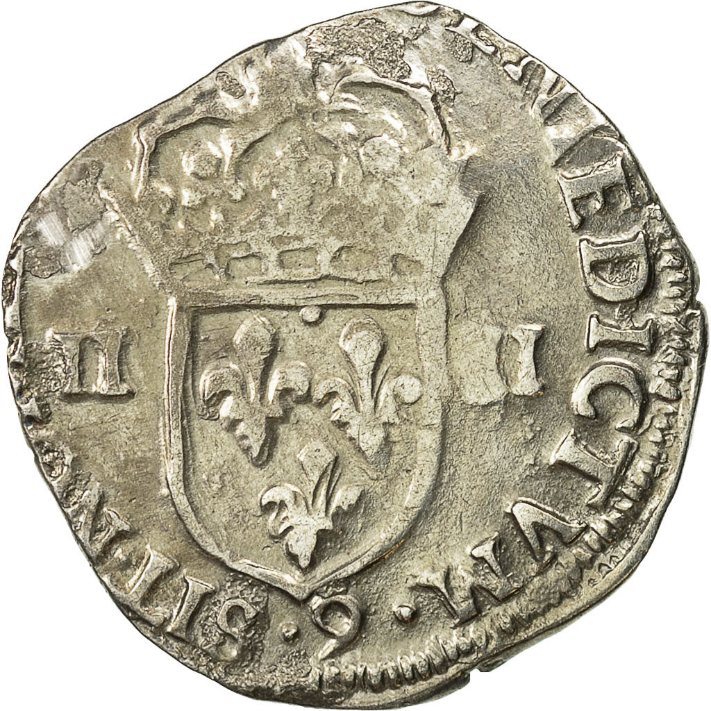 Coin, France, Henri IV, 1/4 Ecu, 1602, Rennes, VF(30-35), Silver, Sombart:4686