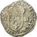 Monnaie, France, Henri IV, 1/4 Ecu, 1602, Rennes, TB+, Argent, Sombart:4686