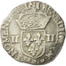 Moneda, Francia, Henri III, 1/4 Ecu, 1580, Rennes, MBC, Plata, Sombart:4662