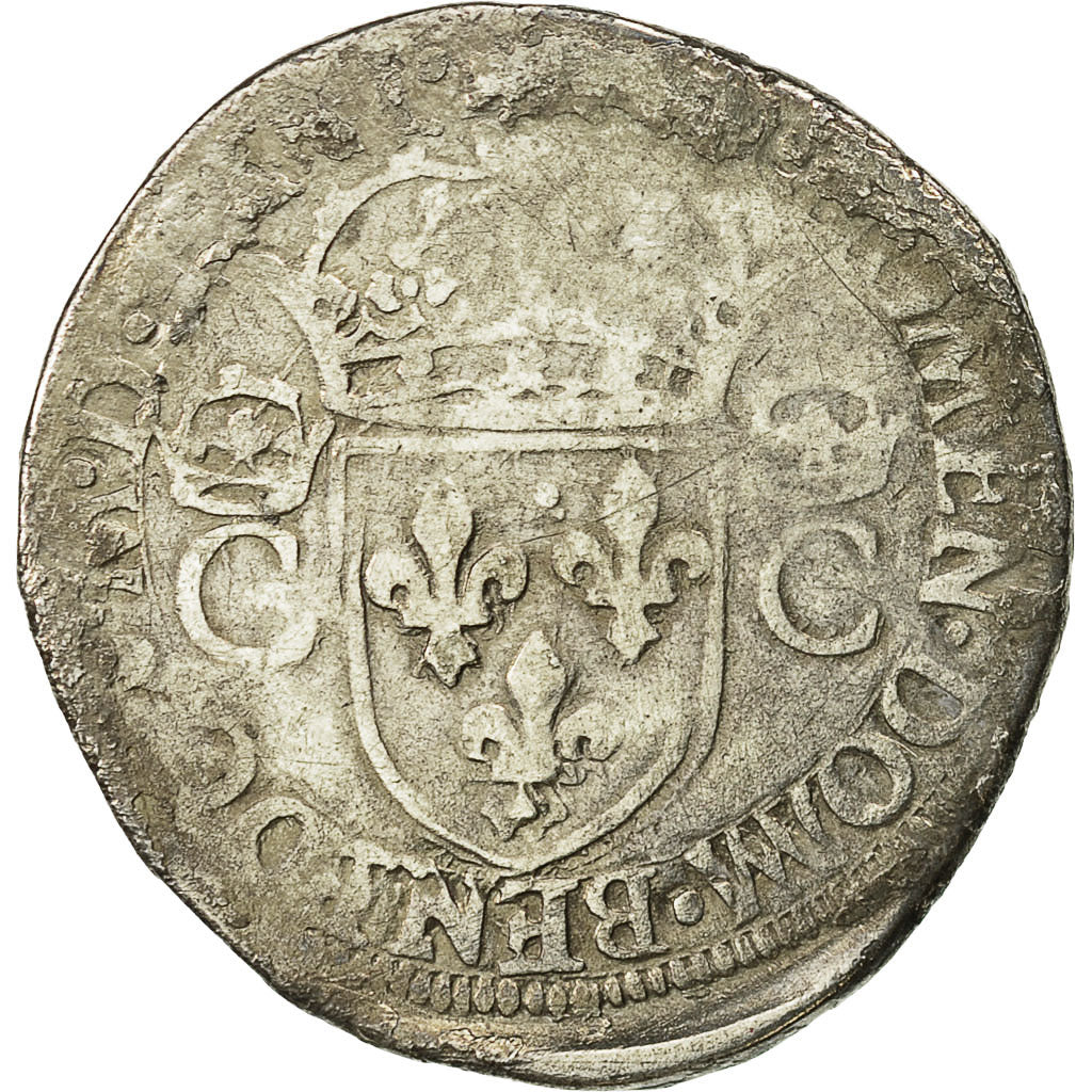 Coin, France, Charles IX, Teston, 1570, Toulouse, VF(20-25), Silver