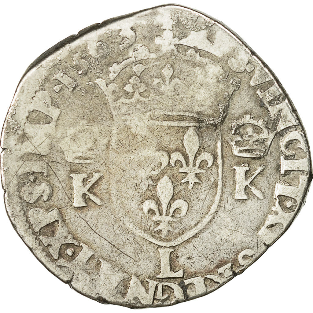 Moneta, Francia, Charles IX, Teston, 1563, Bayonne, B+, Argento, Sombart:4610