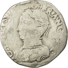Moneda, Francia, Charles IX, Teston, 1562, La Rochelle, BC+, Plata, Sombart:4602