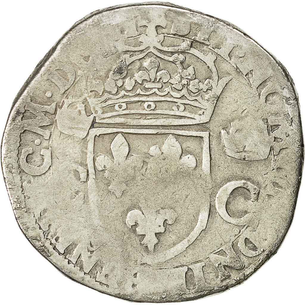 Monnaie, France, Charles IX, Teston, 1562, La Rochelle, TB, Argent, Sombart:4602