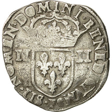 Moneta, Francia, Henri III, 1/4 Ecu, 1585, Angers, BB, Argento, Sombart:4662