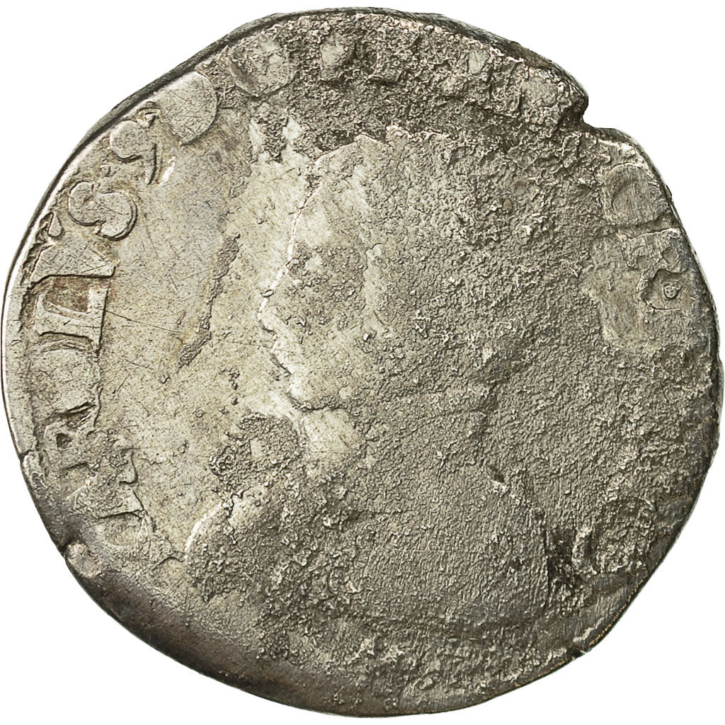 Münze, Frankreich, Charles IX, Teston, 1563, Bayonne, SGE+, Silber