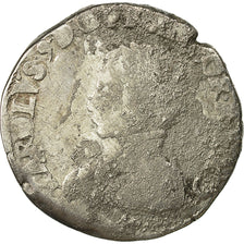 Münze, Frankreich, Charles IX, Teston, 1563, Bayonne, SGE+, Silber