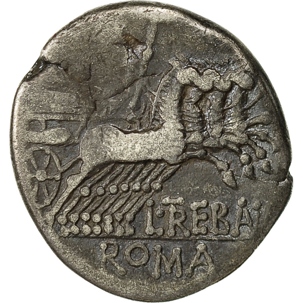 Monnaie, Trebania, Denier, 135 BC, Rome, TB+, Argent, Crawford:241/1a