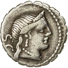 Monnaie, Naevia, Denarius Serratus, 79 BC, Rome, TTB, Argent, Crawford:382/1