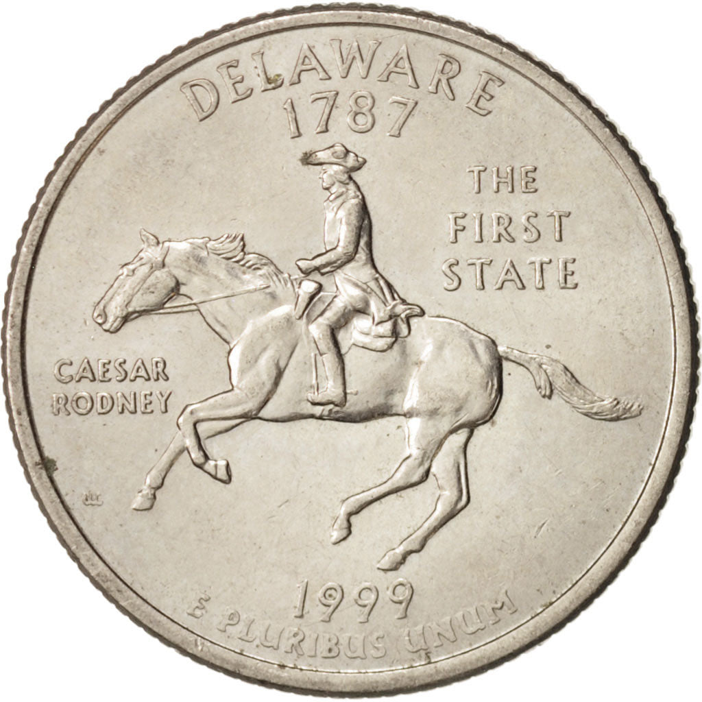 United States, State Quarter, 1999, Denver, Delaware, KM:293