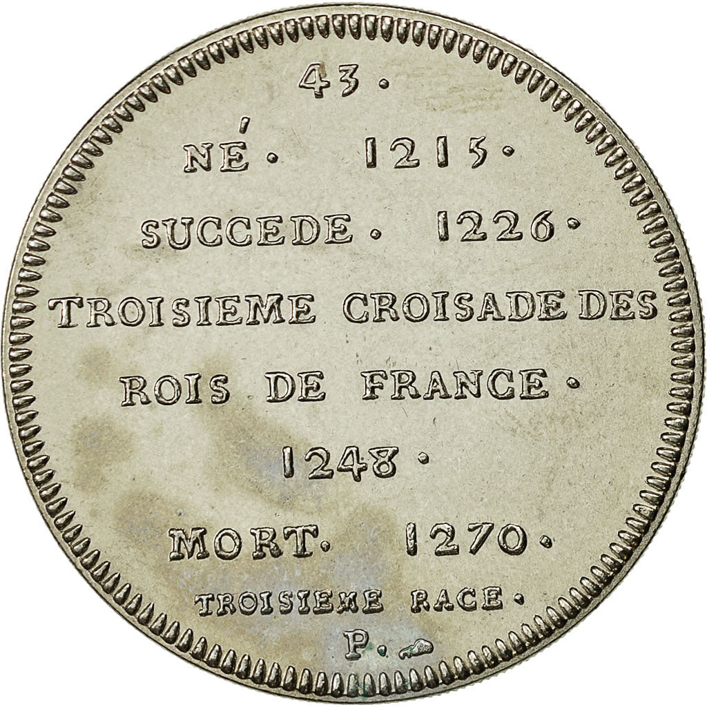 France, Medal, Roi de France, Saint Louis, History, MS(65-70), Nickel