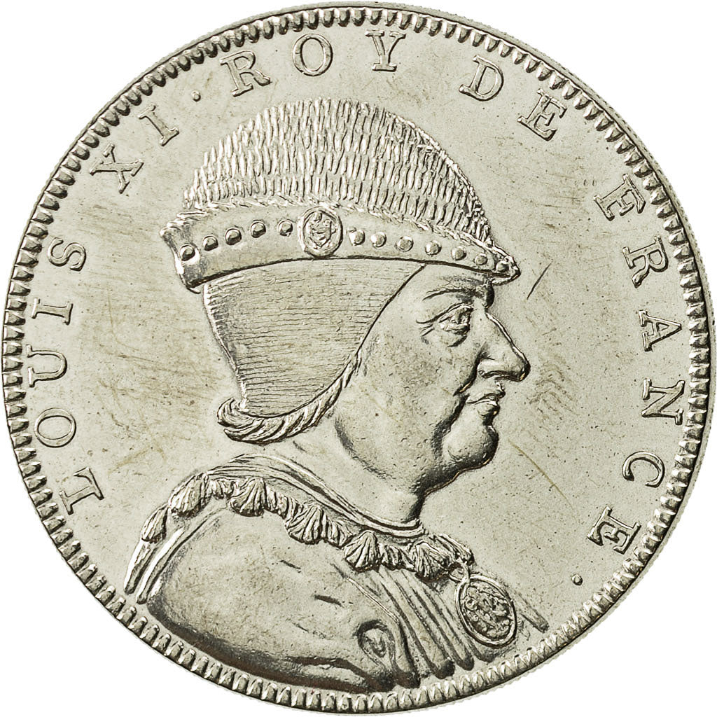 France, Medal, Roi de France, Louis XI, History, MS(65-70), Nickel