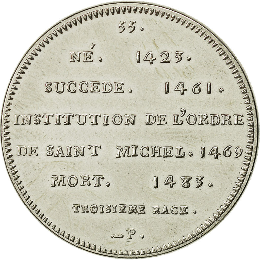 France, Medal, Roi de France, Louis XI, History, MS(65-70), Nickel