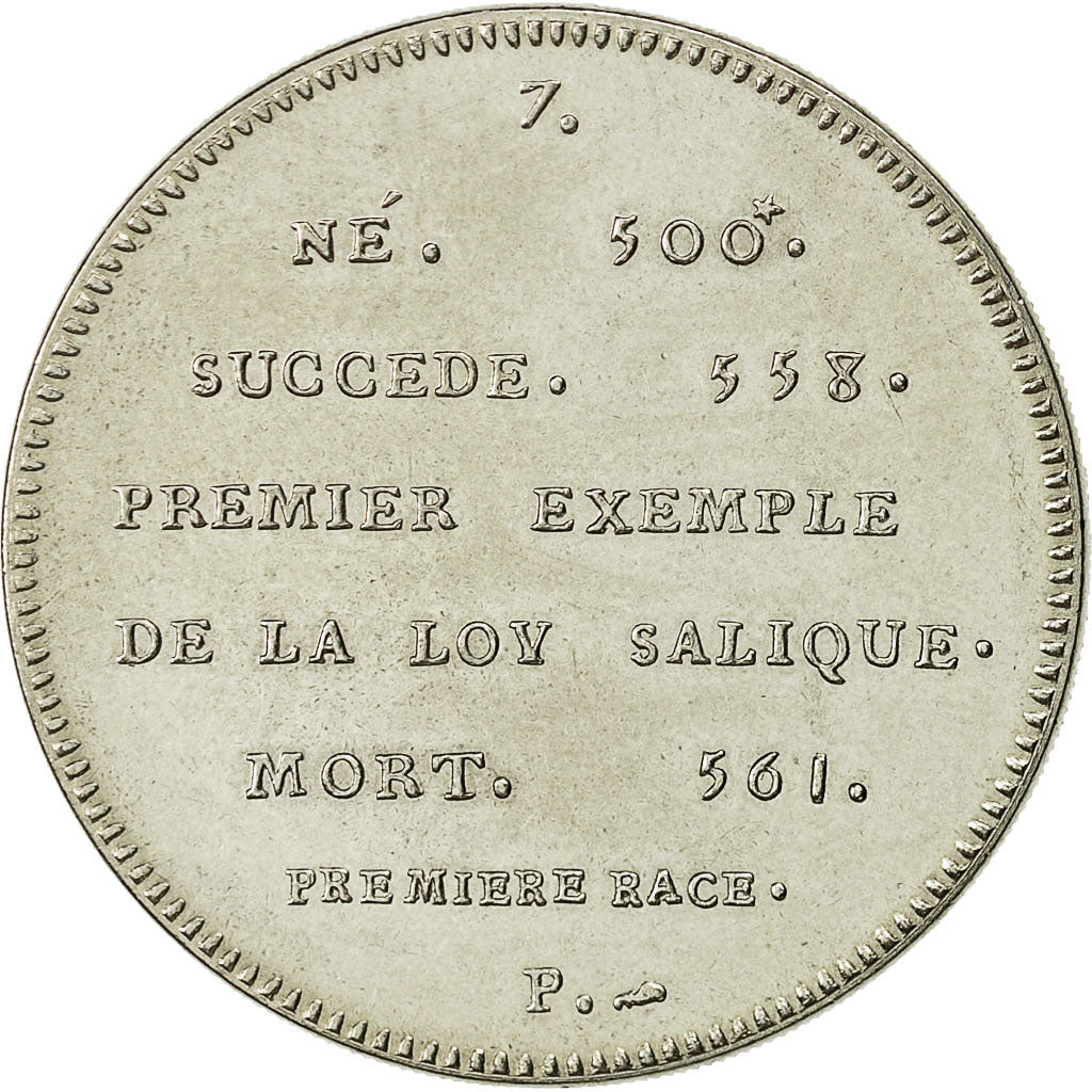 France, Medal, Roi de France, Clotaire Ier, History, MS(65-70), Nickel