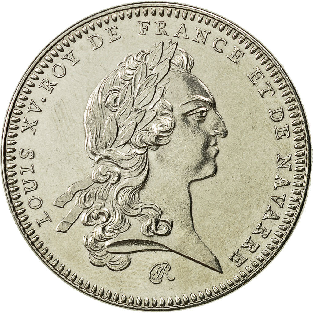France, Medal, Roi de France, Louis XV, History, MS(65-70), Nickel