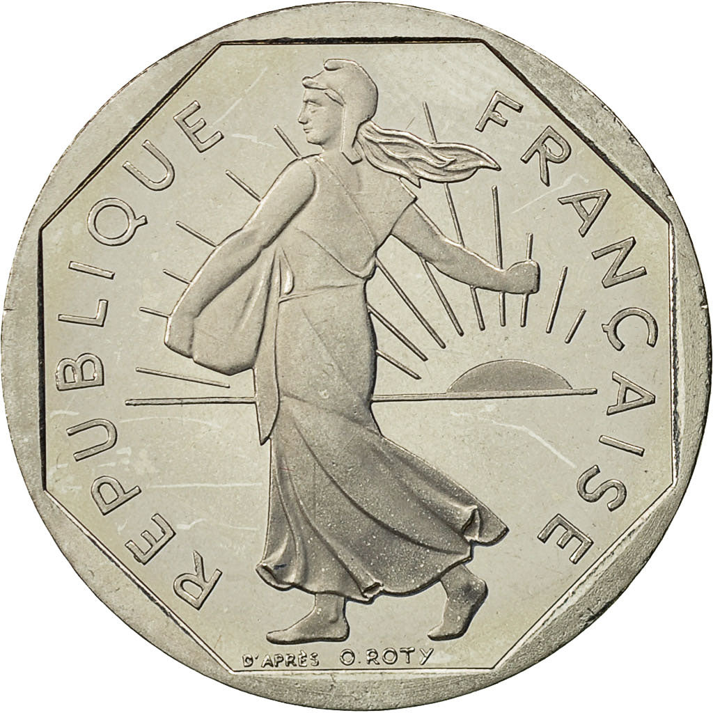 Coin, France, Semeuse, 2 Francs, 1999, MS(65-70), Nickel, KM:942.2, Gadoury:547b