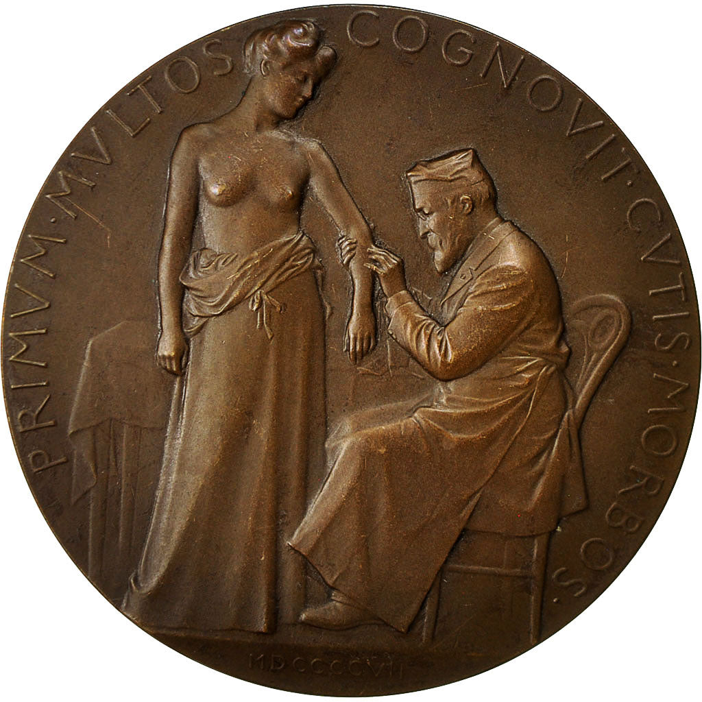 France, Medal, Professeur Henri Hallopeau, Académie de Médecine, 1907