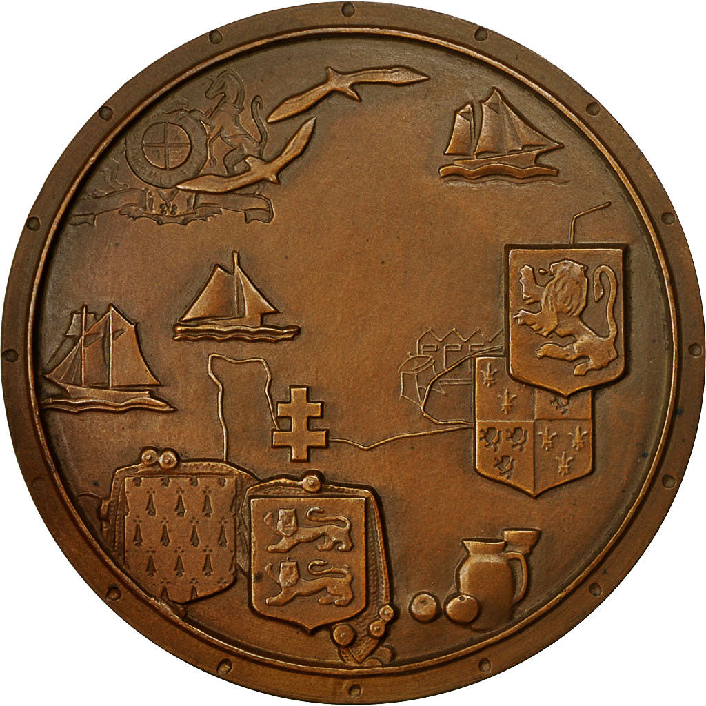 France, Medal, La Manche, Geography, Marcel Renard, MS(65-70), Bronze