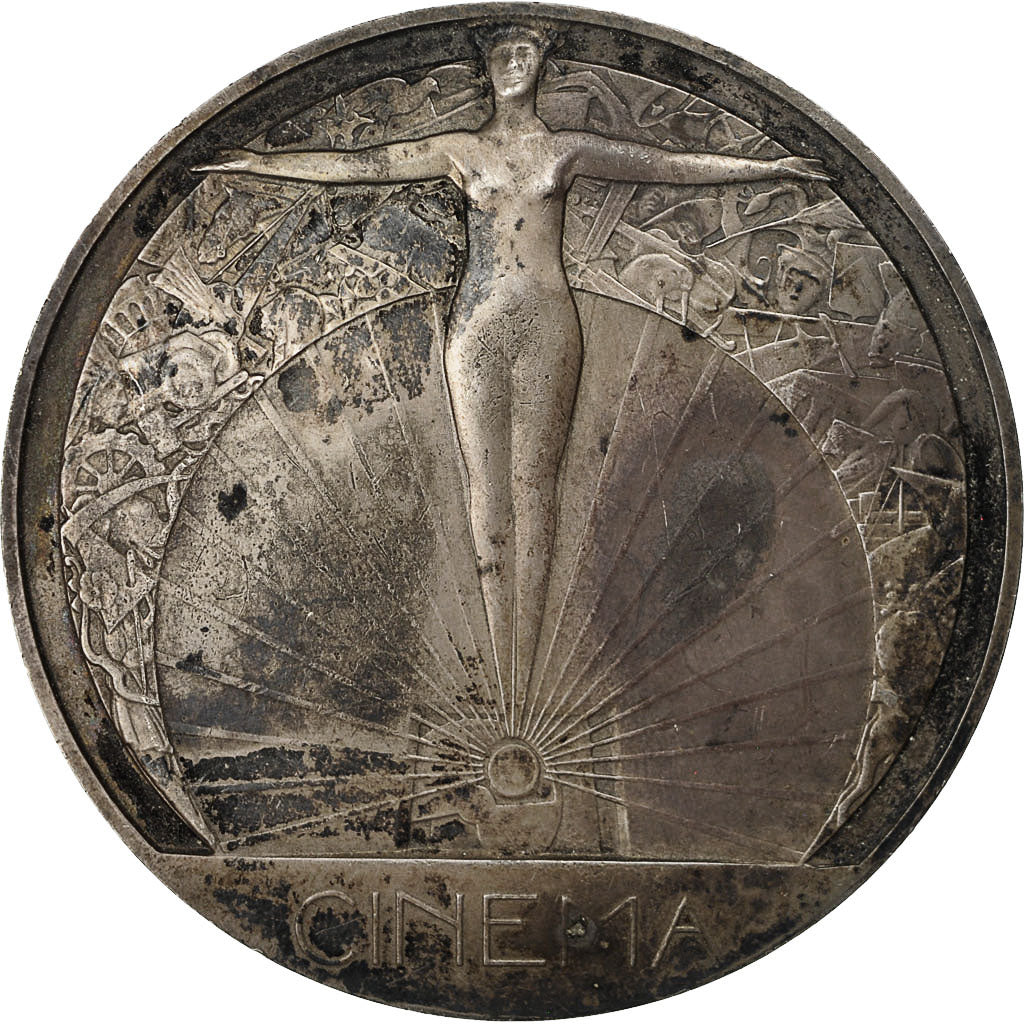 Frankreich, Medal, Cinéma, Arts & Culture, 1928, M. Delannoy, VZ, Silber