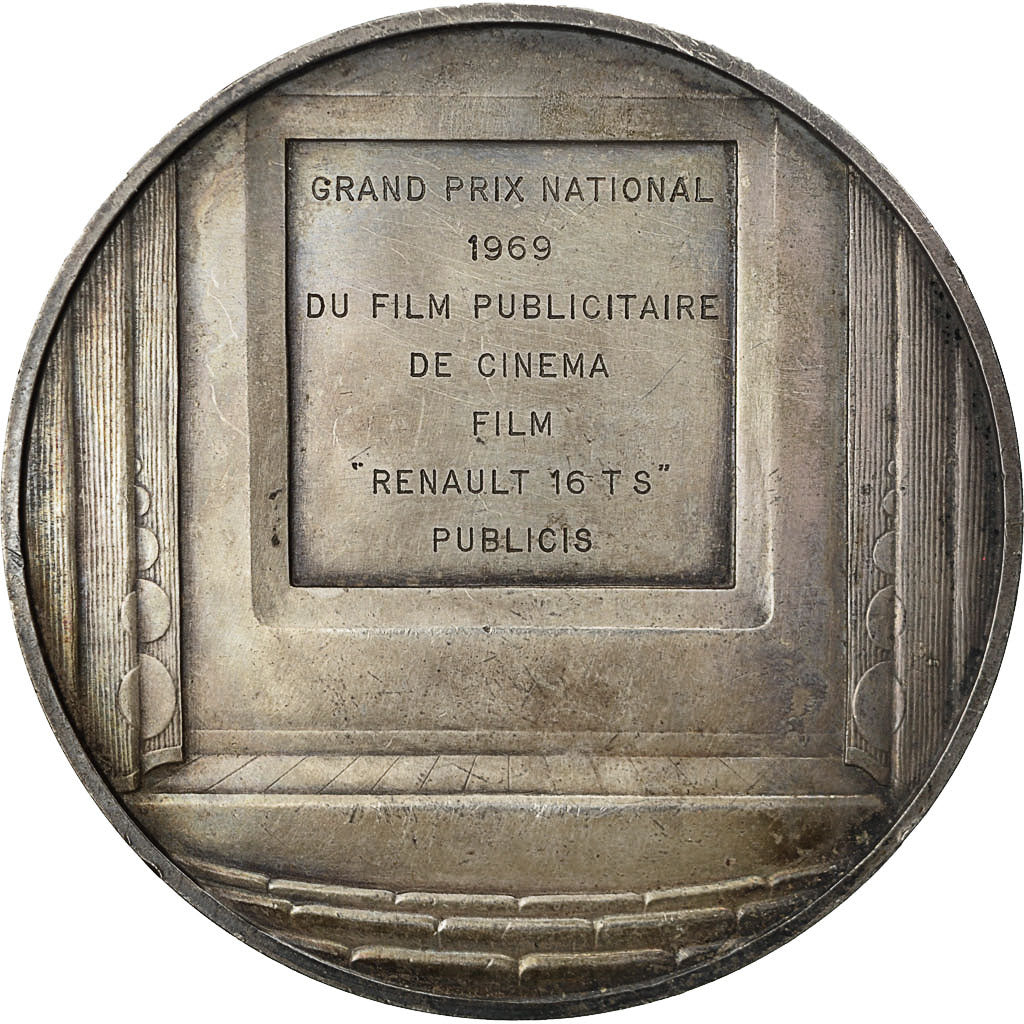 Frankreich, Medal, Cinéma, Arts & Culture, 1928, M. Delannoy, VZ, Silber