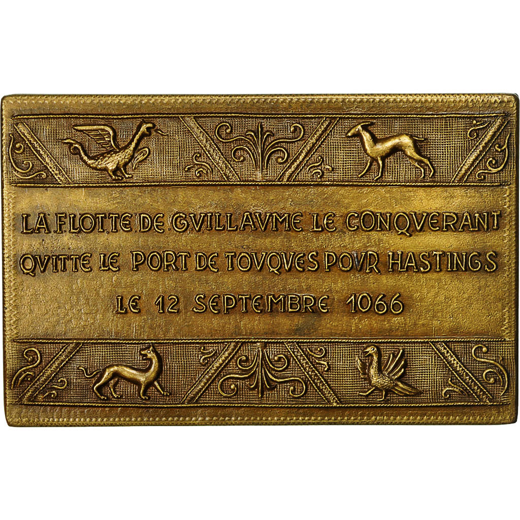 France, Médaille, Broderie de Bayeux, History, 1987, Vardanega, FDC, Bronze