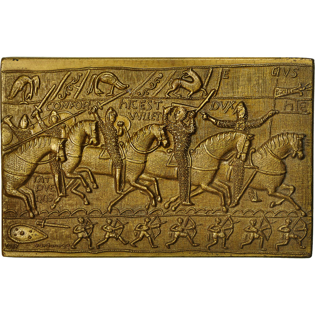 France, Medal, Broderie de Bayeux, History, 1987, Vardanega, MS(65-70), Bronze