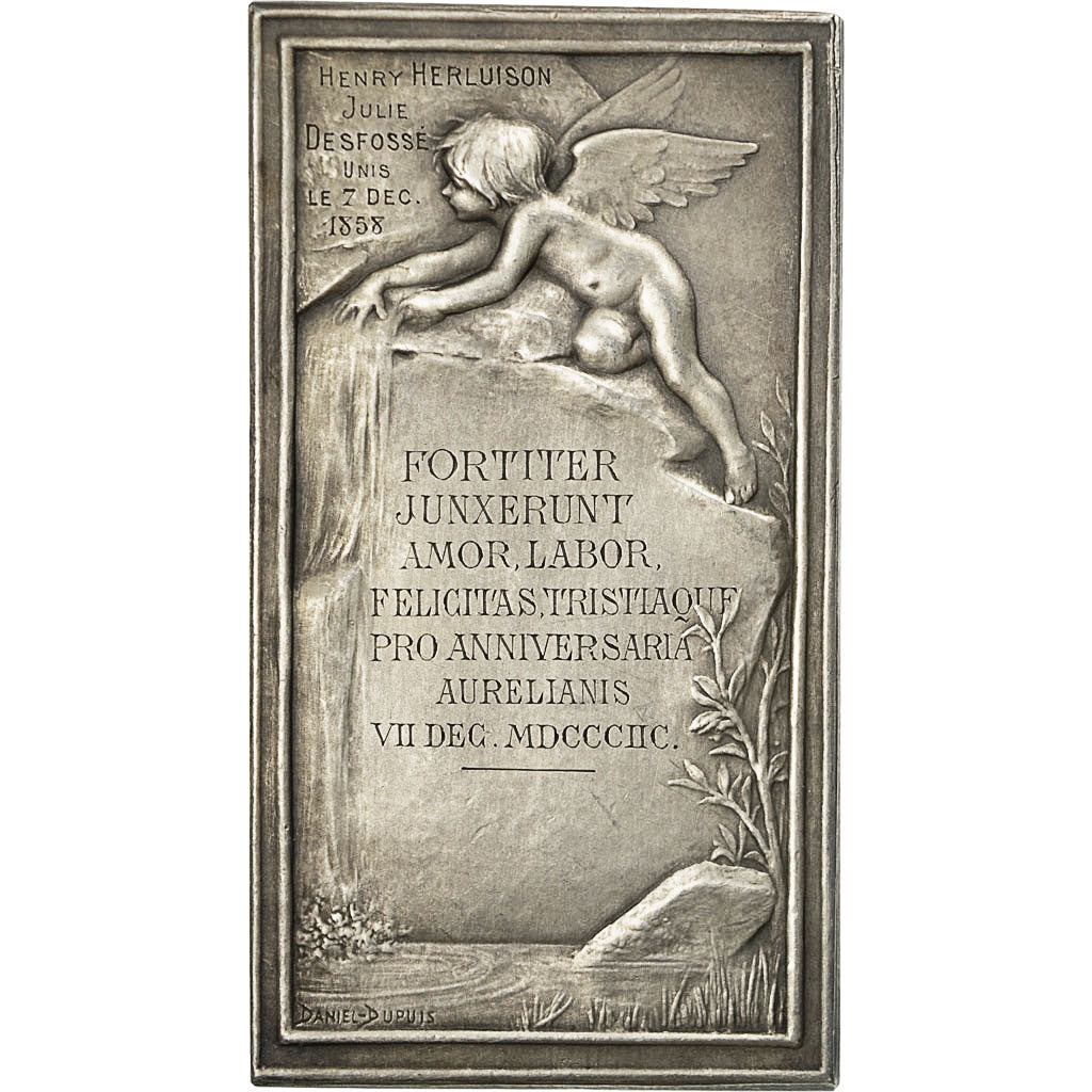 France, Médaille, La Source, Arts & Culture, Dupuis.D, SUP+, Silvered bronze