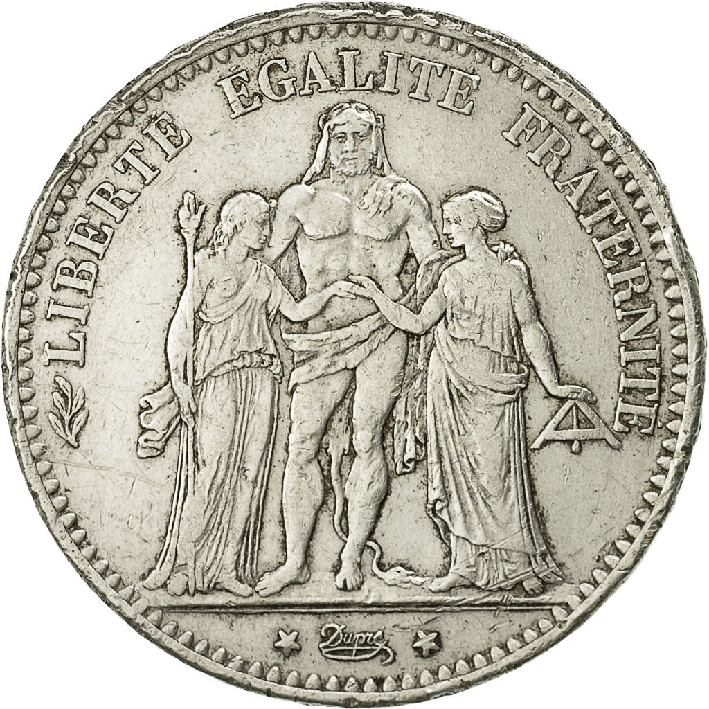 Moneda, Francia, Hercule, 5 Francs, 1874, Bordeaux, EBC, Plata, KM:820.2