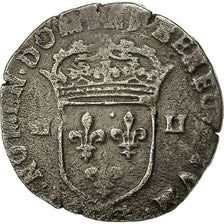 Coin, France, Henri IV, 1/4 Ecu, 1607, Nantes, VF(30-35), Silver, Sombart:4686