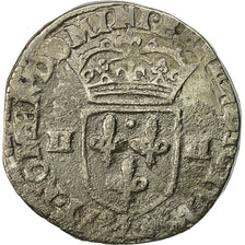Coin, France, Henri IV, 1/4 Ecu, 1606, Bayonne, VF(30-35), Silver, Sombart:4686