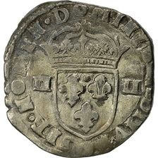 Moneda, Francia, Henri IV, 1/4 Ecu, 1605, Bayonne, BC+, Plata, Sombart:4686